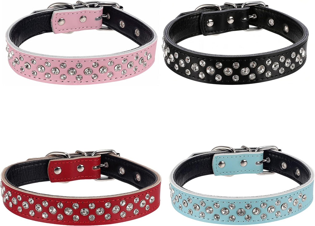 Rhinestones Dog Collars Adjustable Sparkly Crystal Studded Collar