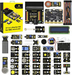 KEYESTUDIO 37 in 1 Box Starter Kit with BBC Microbit V2.2 Board, Great 37 Sensors Microbit Accessories Coding Electronics Kit for Teens Adults, Electric Circuit Learning with Tutorial