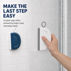 Small Squeegee, 2 Pack with Adhesive Hooks, Blue & White