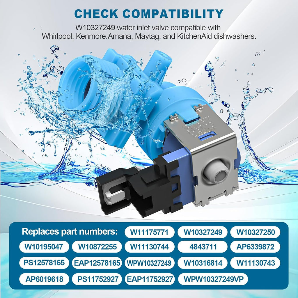 Dishwasher Inlet Valve Compatible with Whirlpool Kenmore 665-662