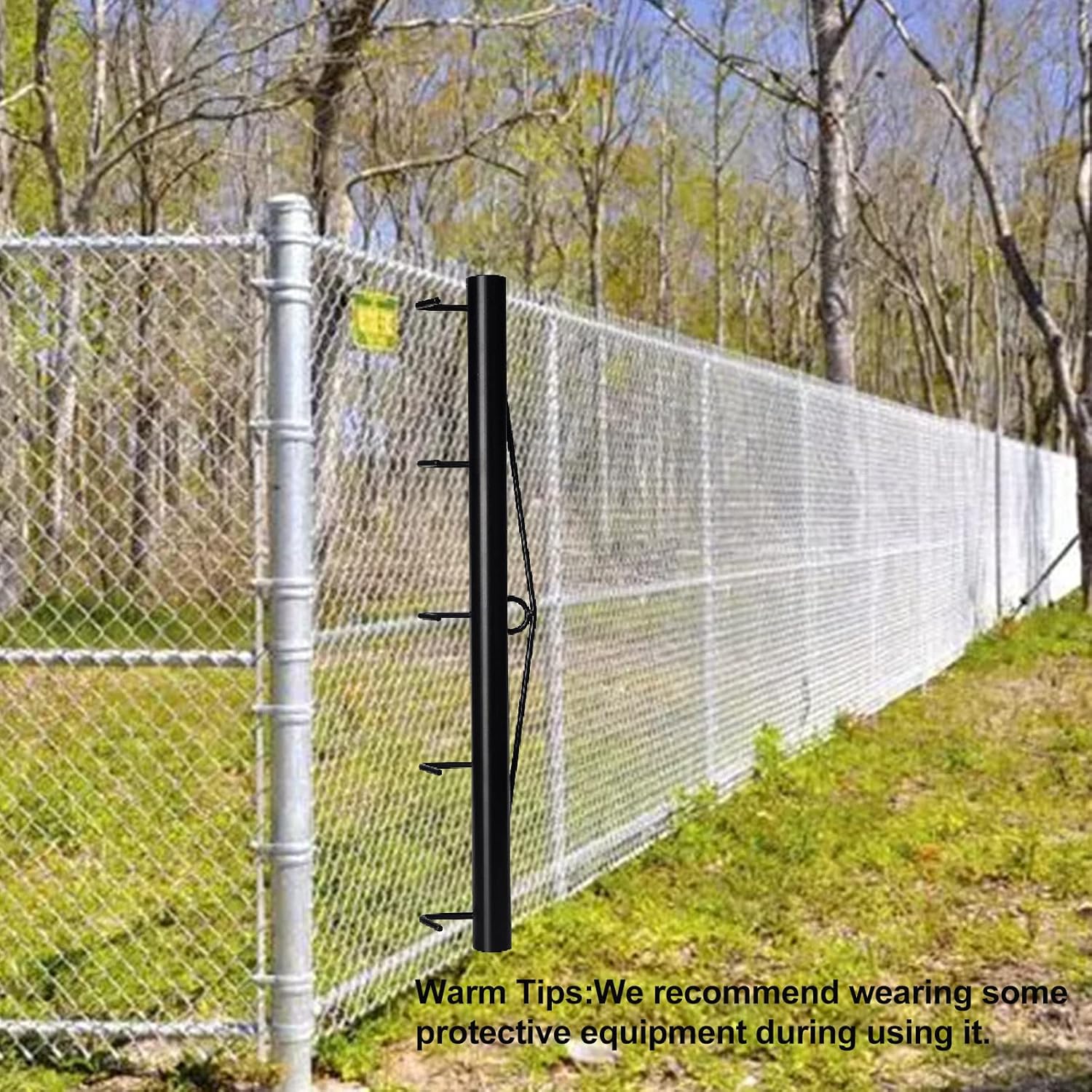 Chain Link Fabric Fence Stretcher,5-Thicken Hook Bar,31.5 Inch Woven Wire Stretcher,Fence Stretcher Tool,Steel,Black