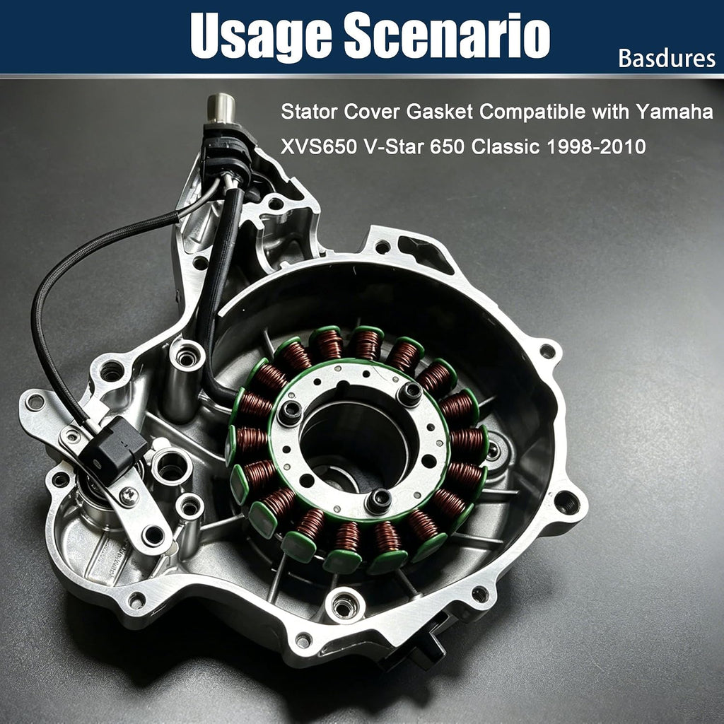 Stator Gaskets Compatible with Yamaha Xvs650 V-Star 650 Models