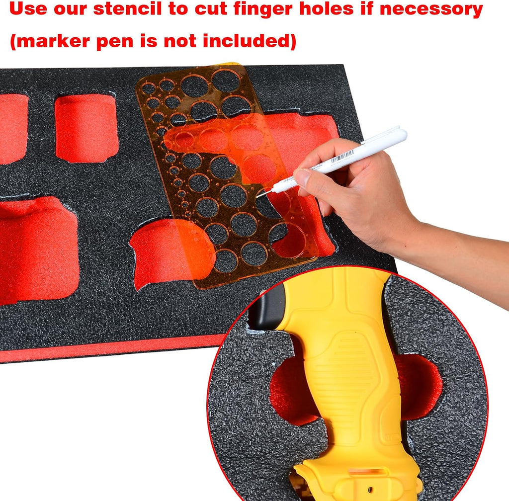 Tool Box Foam, 2Pack 22x18x2 inch, Foam Inserts for Cases, Polyethylene Storage Sheets for Toolbox Hard Case, Tool