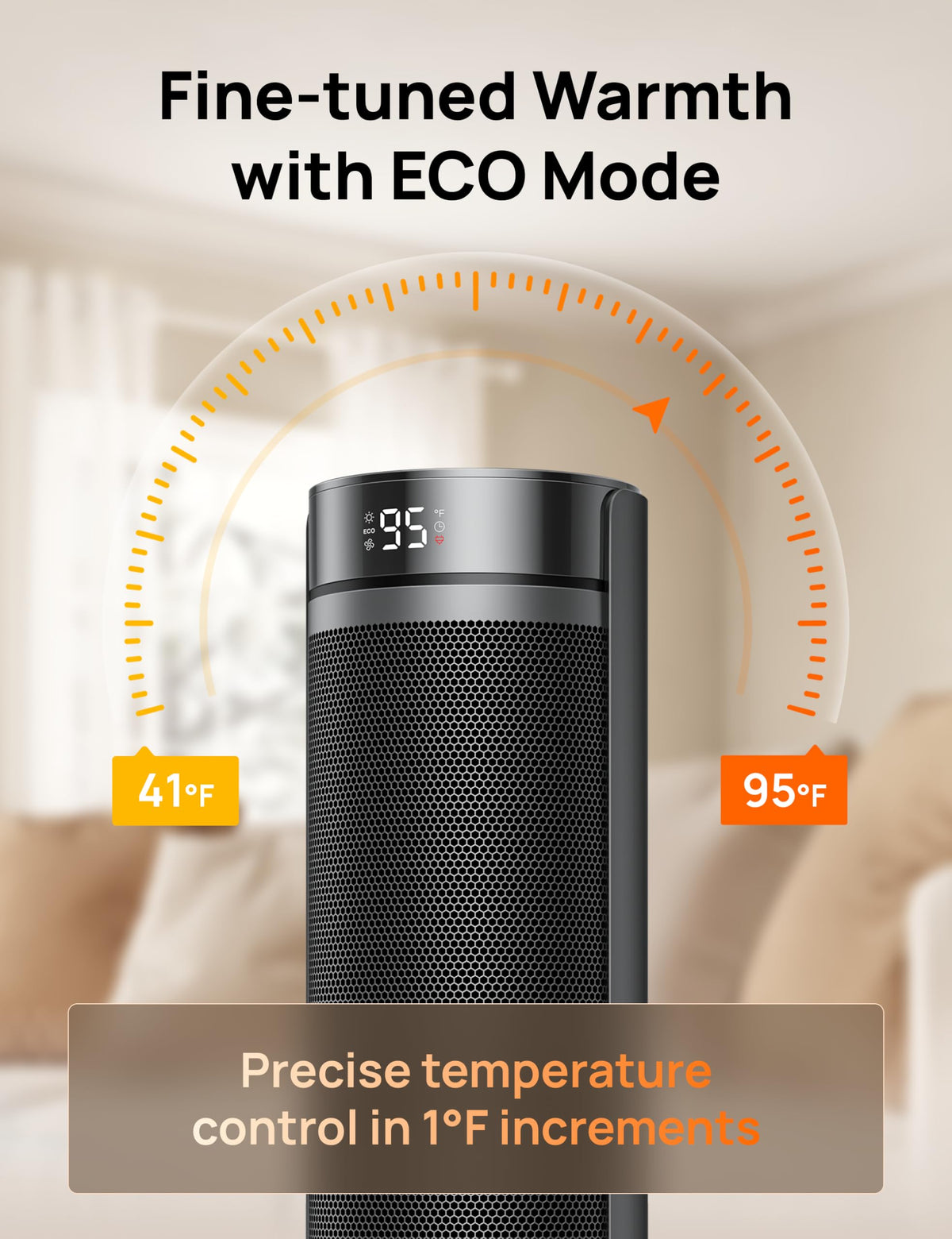 Space Heater for Indoor Use, Quiet Heaters for Large Room