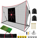 10 x 7 FT Heavy Duty Golf Net with Mat for Backyard Driving
