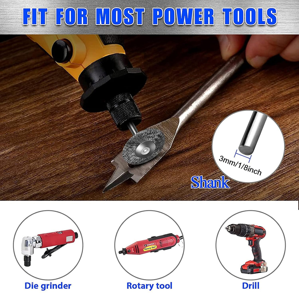 42Psc Wire Wheel Brush Set, Rotary Tool Wire Brush