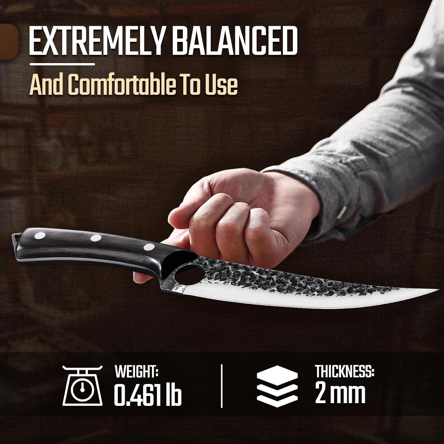 Viking Boning Knife 6 inch, Japanese Boning Knives for Meat Cutting