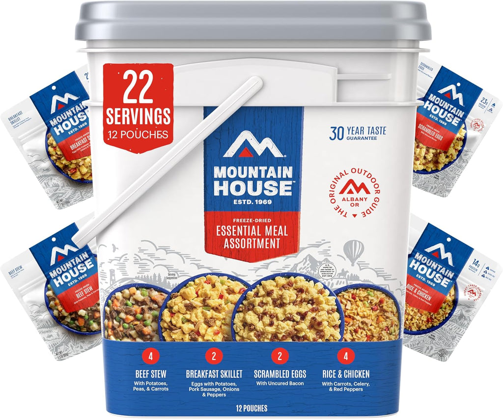 Emergency Meal Assortment Kits, Freeze-Dried Survival Food Kit for Disaster Preparedness & Long-Term Storage, 30-Year