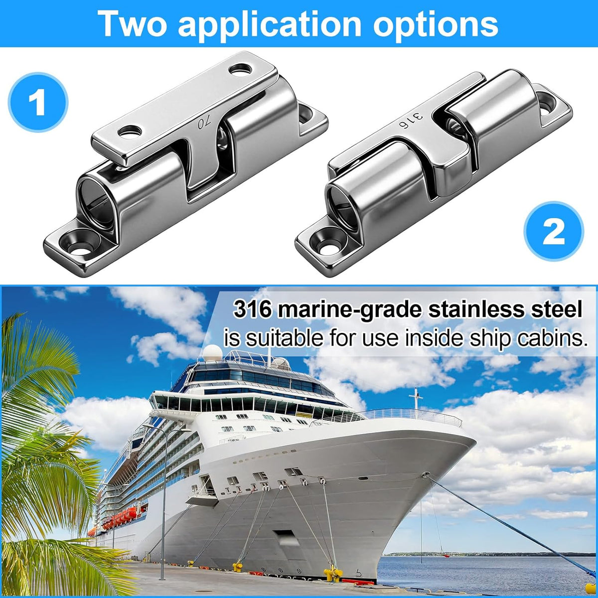 Frienda Double Roller Catch 316 Stainless Steel 70 Mm