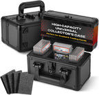 Graded Card Storage Case for PSA Slabs – 1 Row Aluminum Trading Card Case with Foam Insert, Holds 31 Graded Cards