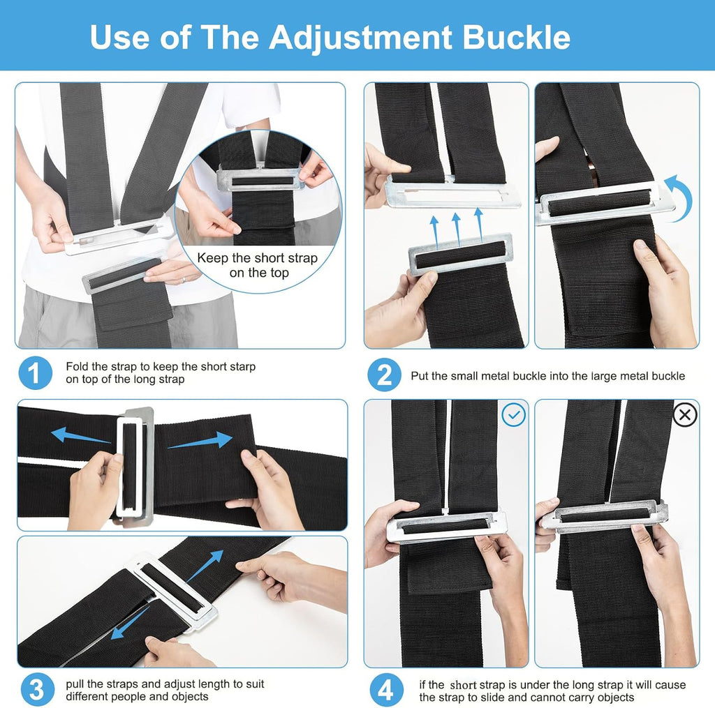 Moving Straps(5" of Width), Lifting Straps for 2 Movers, Shoulder Moving Straps Perfect for Equipment, Appliances