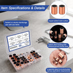 Bronze Sleeve Bearing Kit 60Pcs 6 Sizes Self-Lubricating Bushings Set
