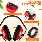 6 Pcs Soundproof Earmuffs Hearing Protection, Red