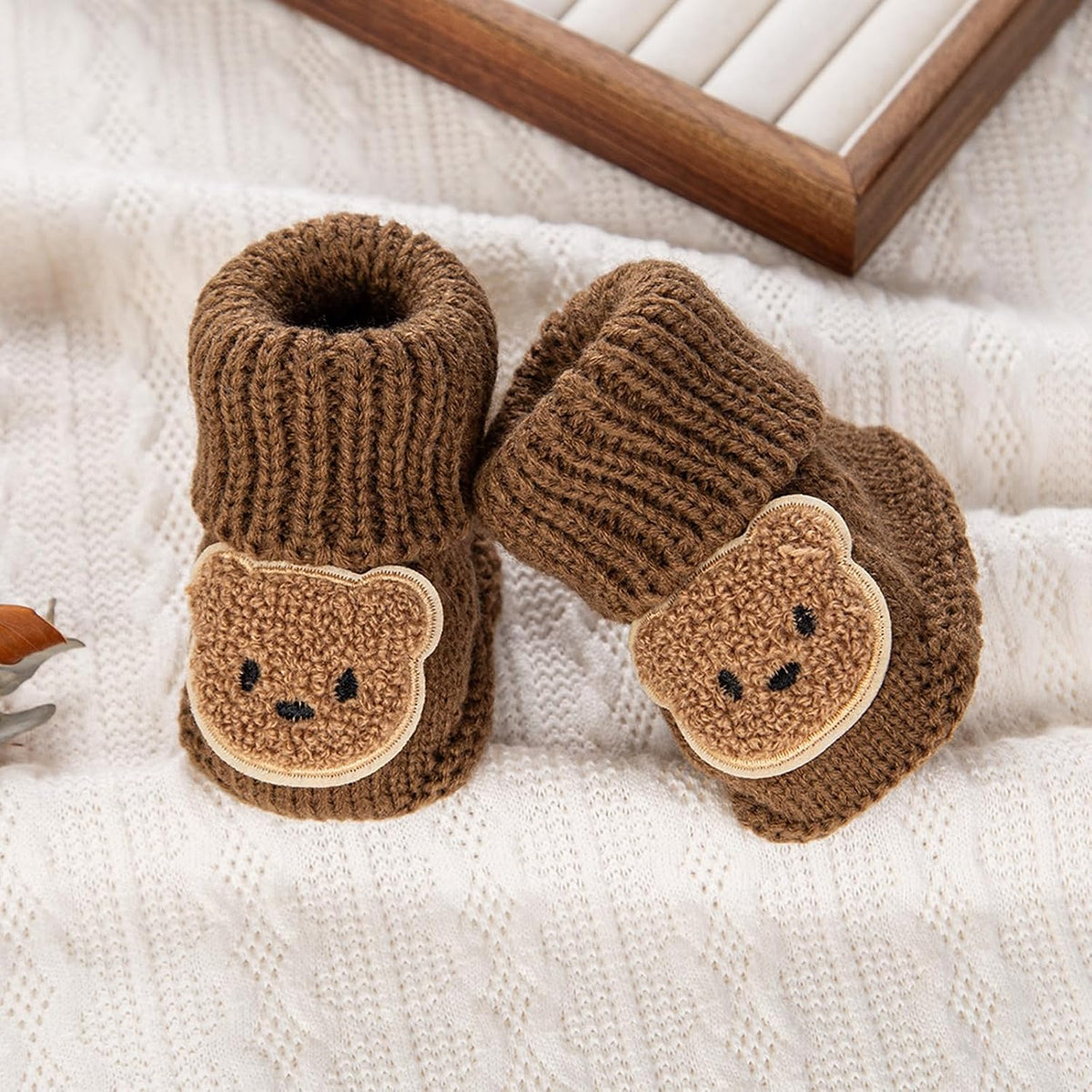 Baby Booties Newborn Walking Shoes Warm Crochet Knit Soft Socks for Infant Boy Girl