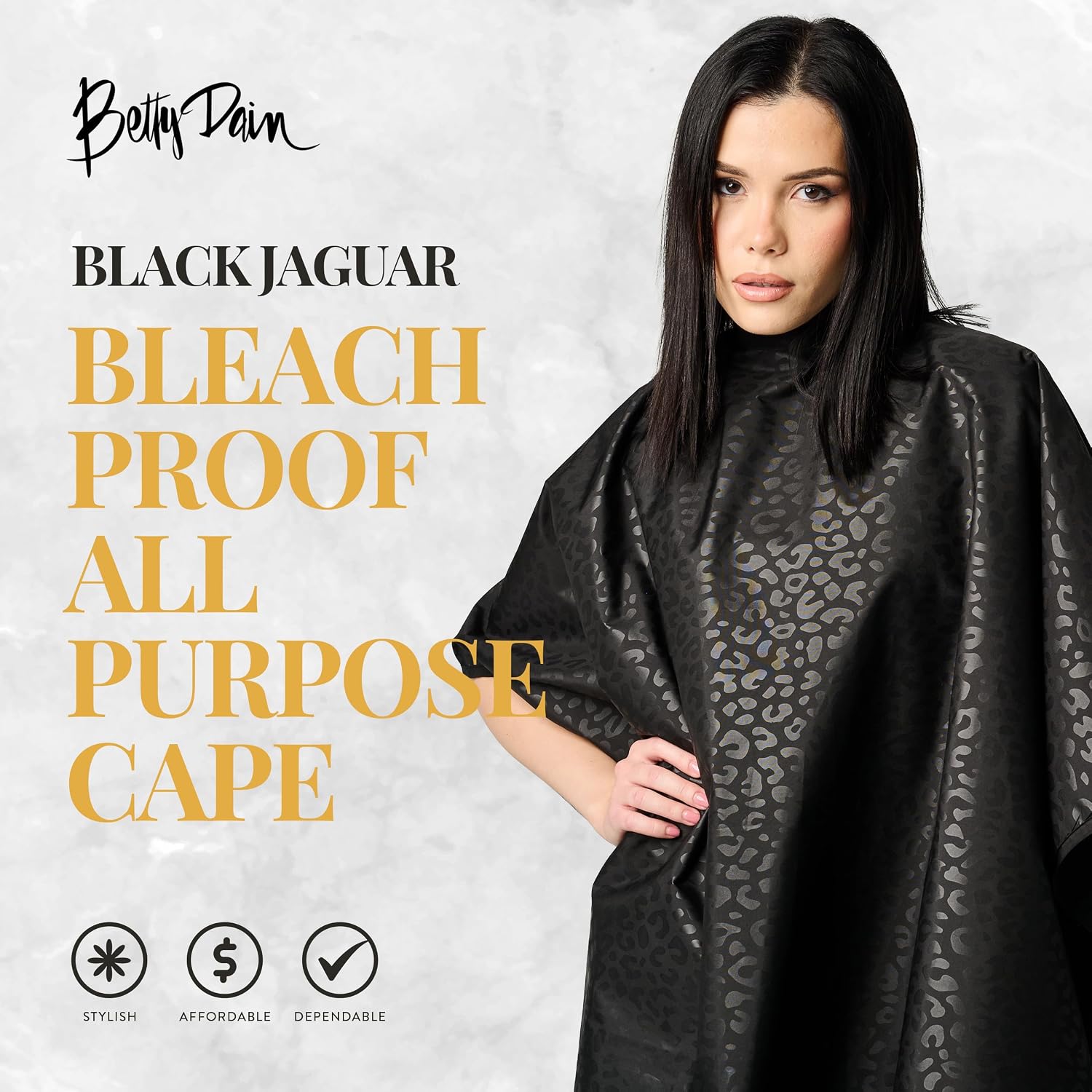 Black Jaguar Bleach-Proof All Purpose Styling Cape