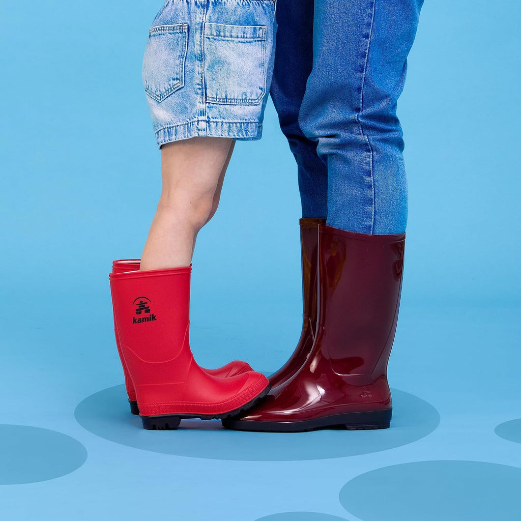 Kid Stomp Rain Boots - Waterproof Rain Boots for Boys & Girls - Slip-Resistant Mud Traction Footwear - Easy Pull-On