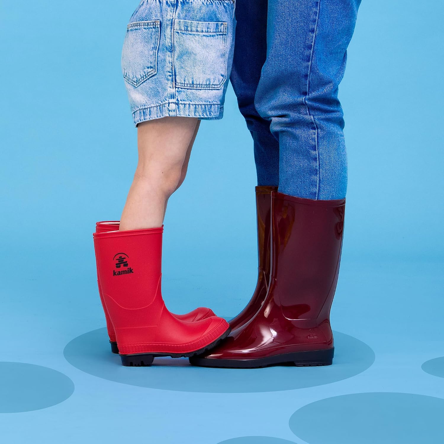 Kid Stomp Rain Boots - Waterproof Rain Boots for Boys & Girls - Slip-Resistant Mud Traction Footwear - Easy Pull-On