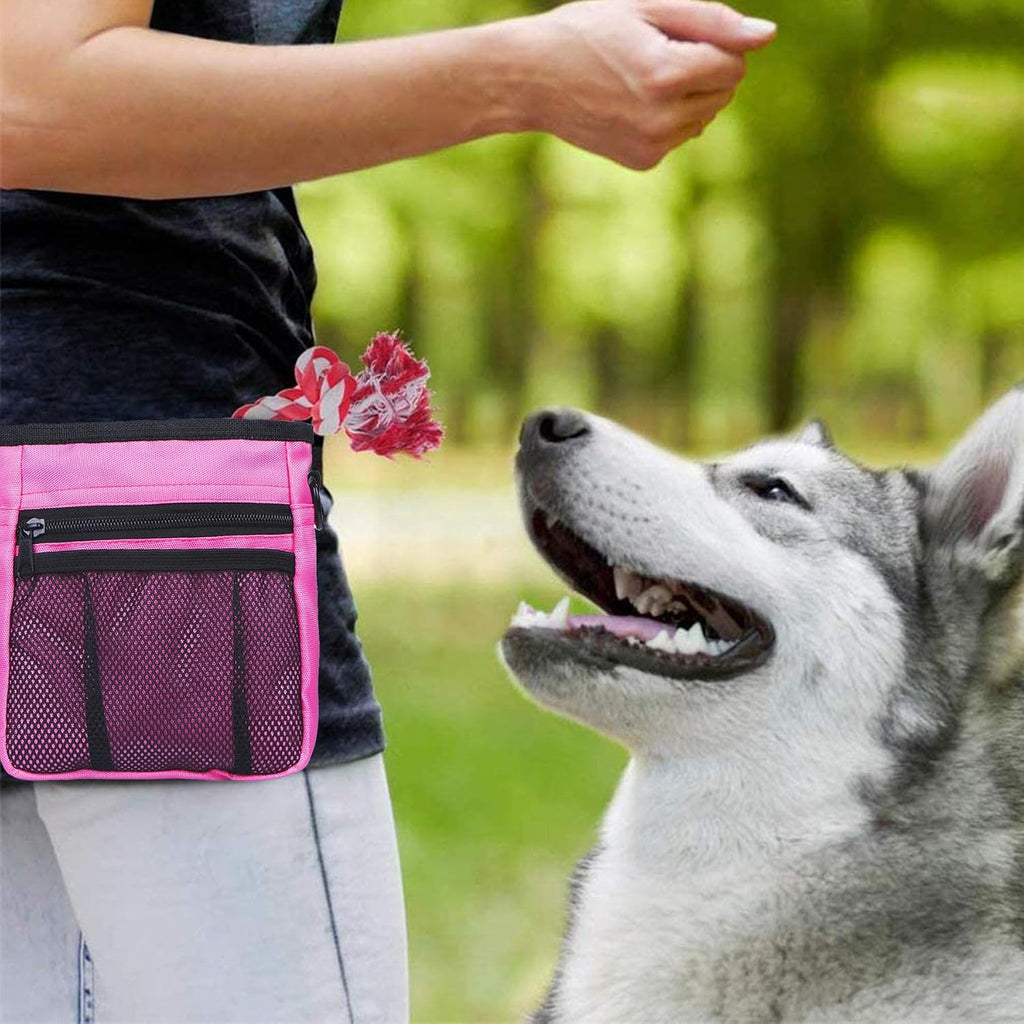 Dog Treat Pouch Dog Clicker Training Kit, Dog Training Treat Pouch Dog Clicker for Training, 3 Ways to Wear Easily