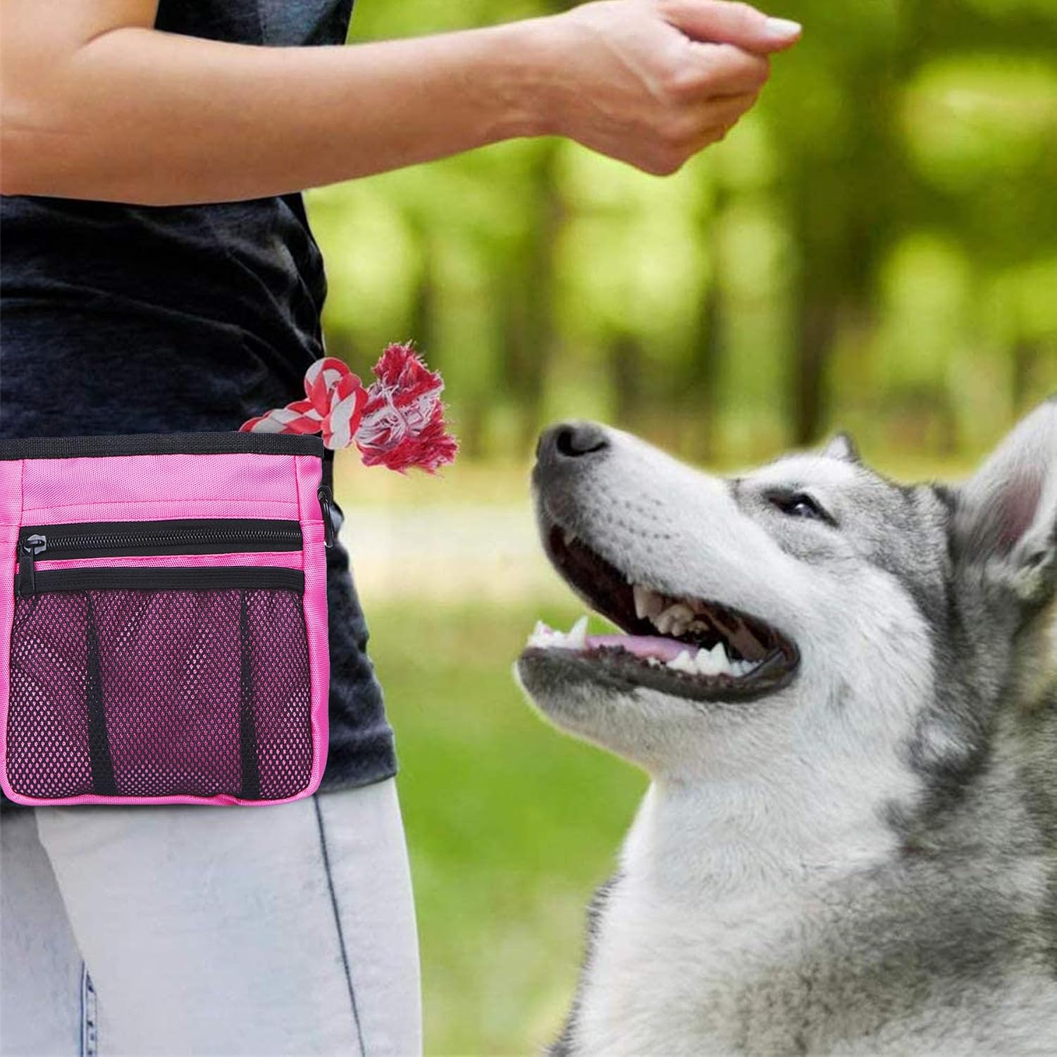 Dog Treat Pouch Dog Clicker Training Kit, Dog Training Treat Pouch Dog Clicker for Training, 3 Ways to Wear Easily