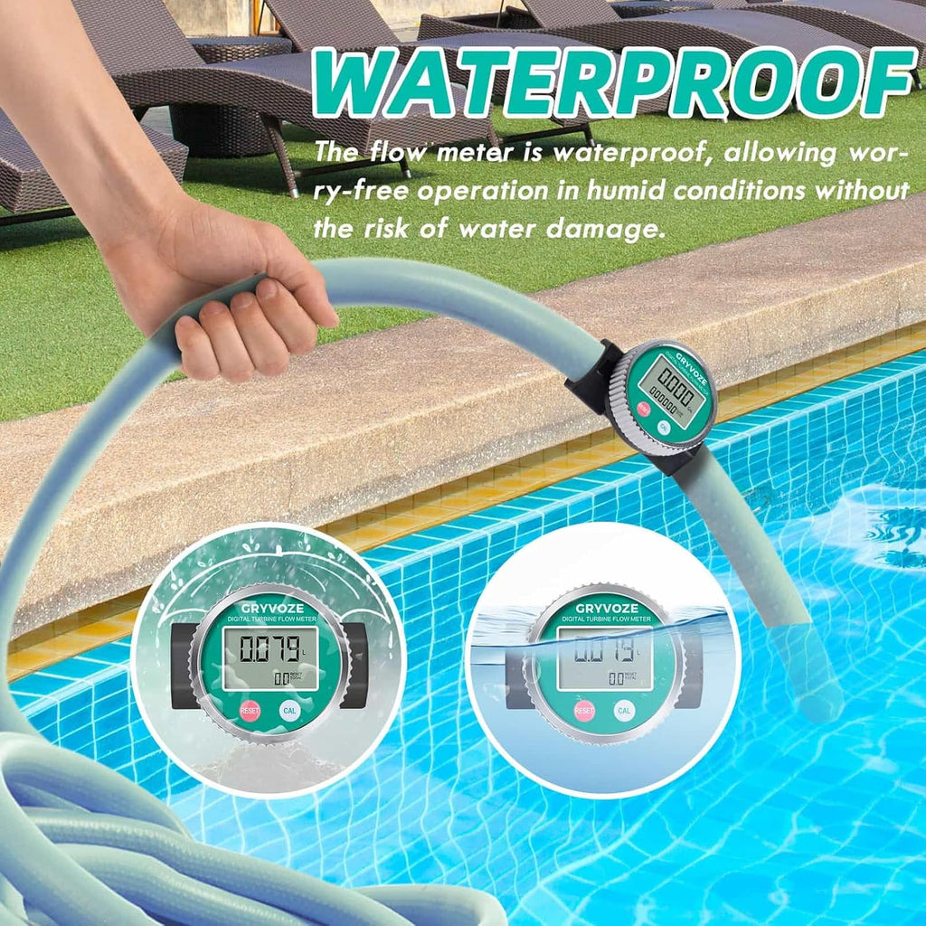 1" PP Chemical Flow Meter, Waterproof, Acid & Alkali Liquid, Water