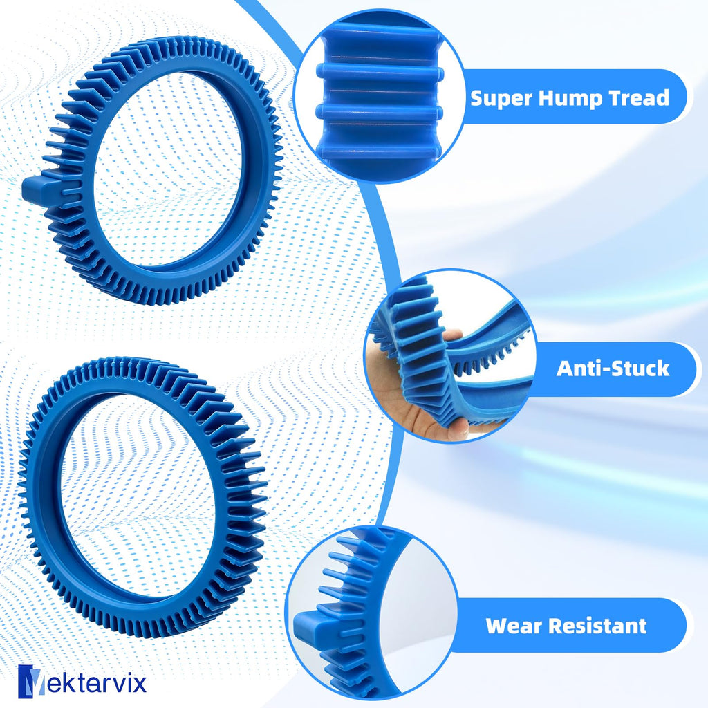 4-Pack Pool Cleaner Tires 2 Front 2 Rear for Hayward Replacement