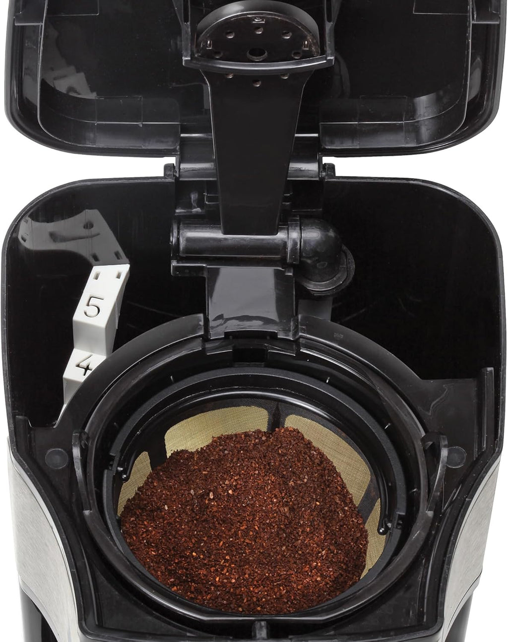 5-Cup Mini Drip Coffee Maker, Black and Stainless Steel