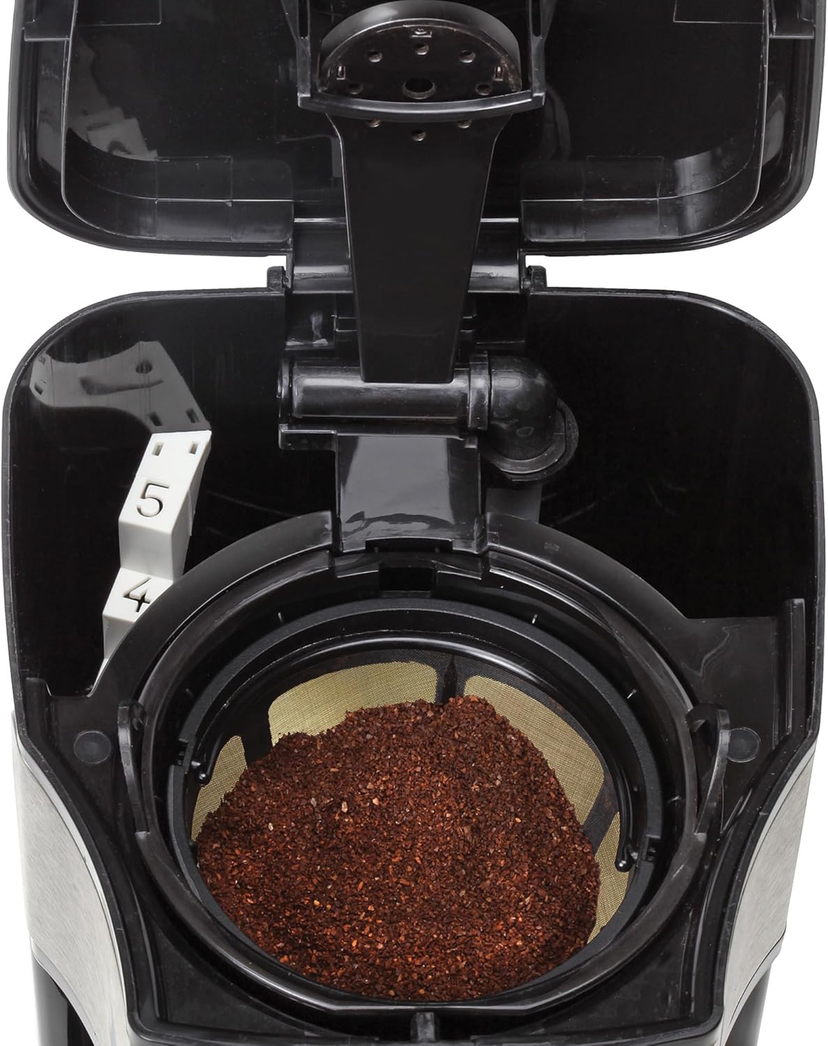 5-Cup Mini Drip Coffee Maker, Black and Stainless Steel