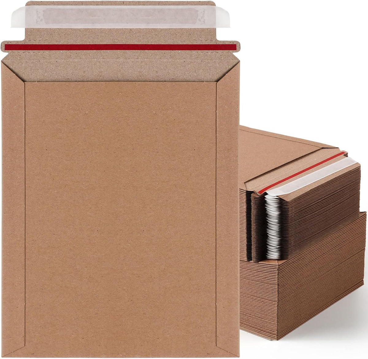 200 Pcs 7 x 9 Inch Rigid Mailer Cardboard Envelope Bulk, Kraft Color