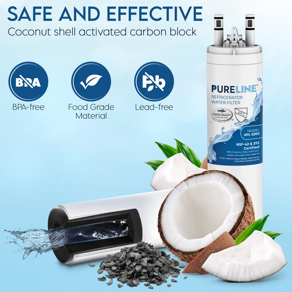 Replacement for WF3CB Refrigerator Water Filter, Compatible with Pure Source 3 Water Filter (3 Pack)