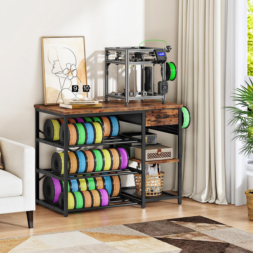 3D Printer Stand with Storage, 3-Tier Heavy Duty 3D Printer Table