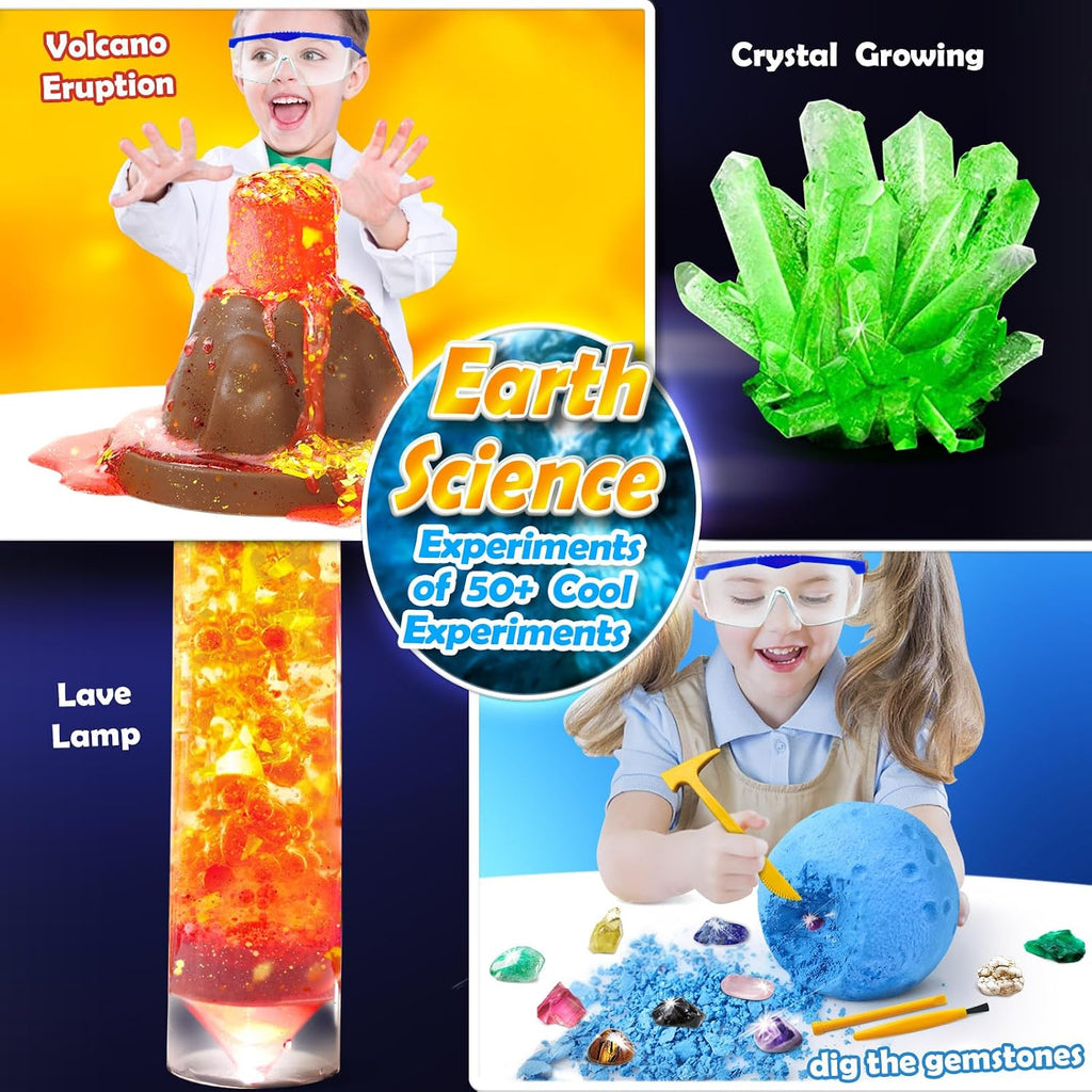 50+ Science Lab Experiments Kit for Kids, STEM Activities Educational Scientist Toys Gifts for Boys Girls Chemistry