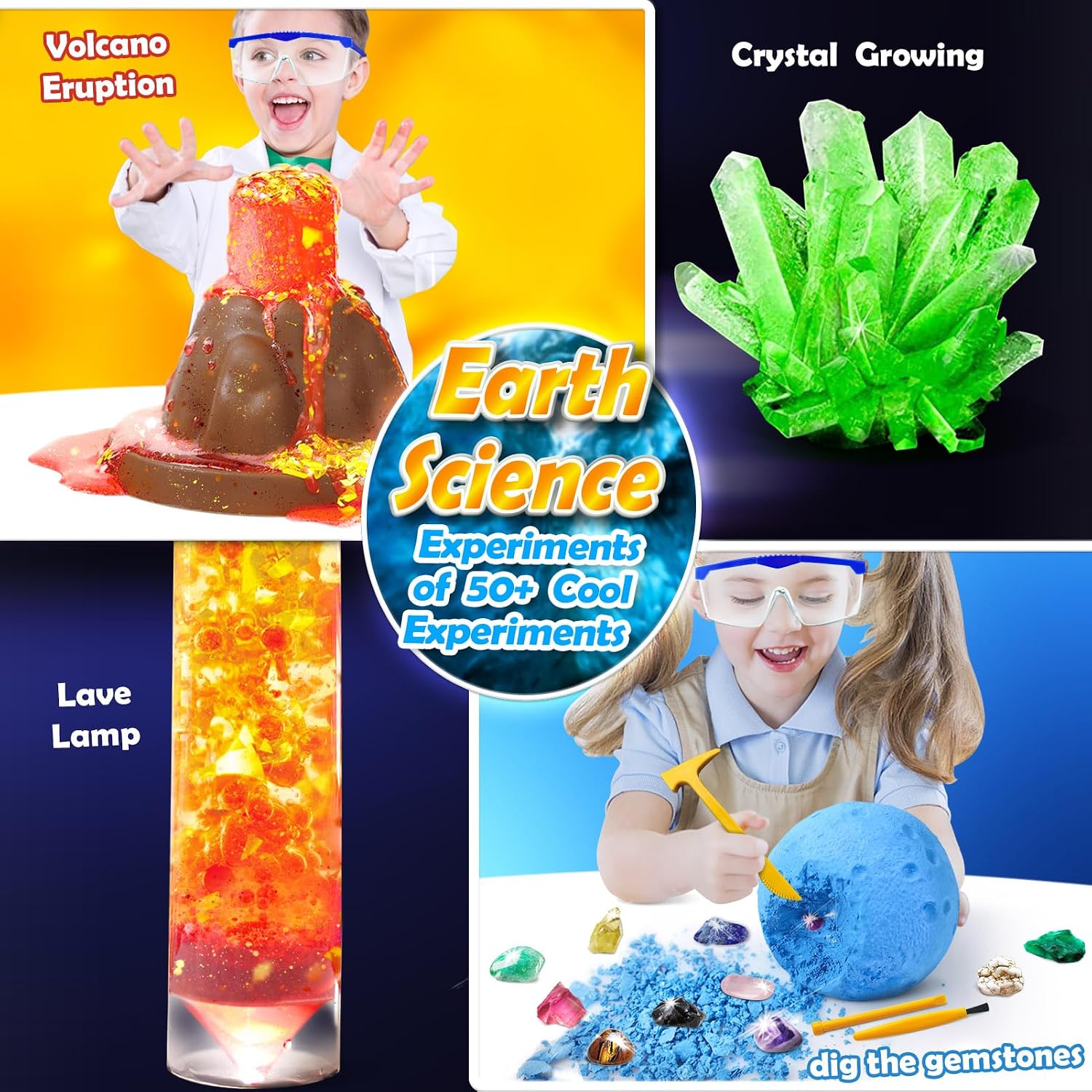 50+ Science Lab Experiments Kit for Kids, STEM Activities Educational Scientist Toys Gifts for Boys Girls Chemistry