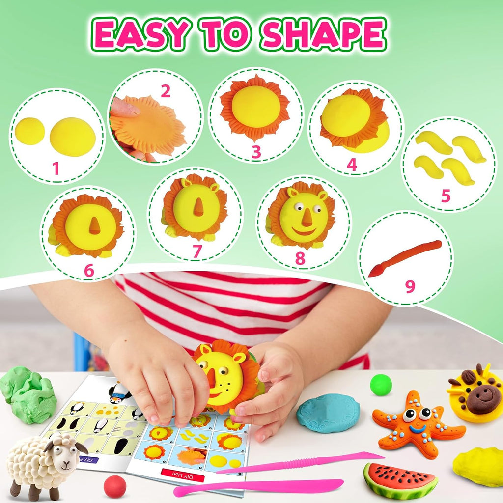Air Dry Clay 192 Colors, Modeling Magic Clay Gift for Kids | Clay Set, 5 Sculpting Tools, Arts Crafts Gift