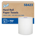 Hard Roll Paper Towels, Bulk, 6 Rolls x 700' (58423)