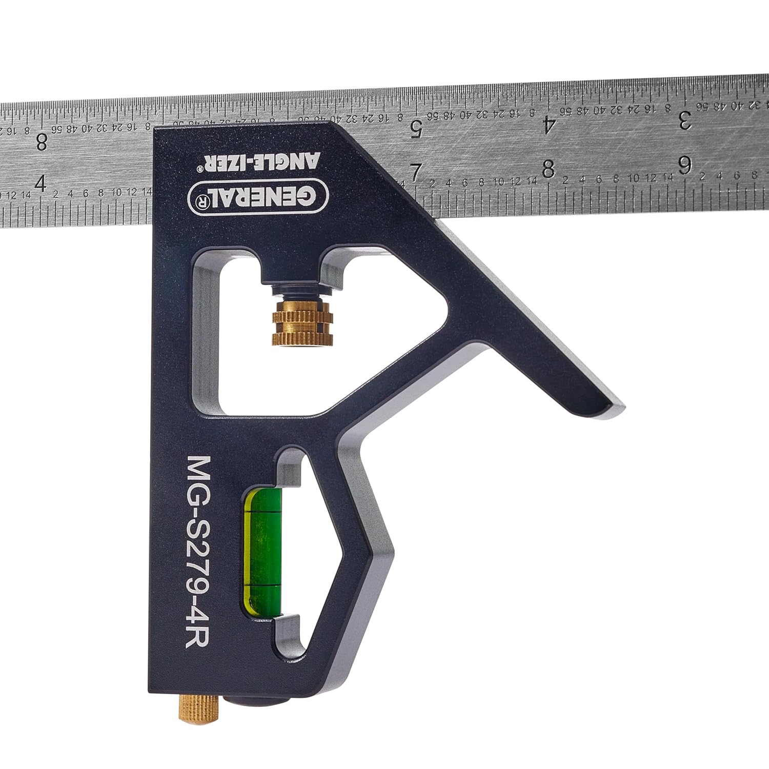 MG-S279-4R Aluminum Combination Square - Square, Ruler, Protractor, and Centering Gauge All-in-One Measurement