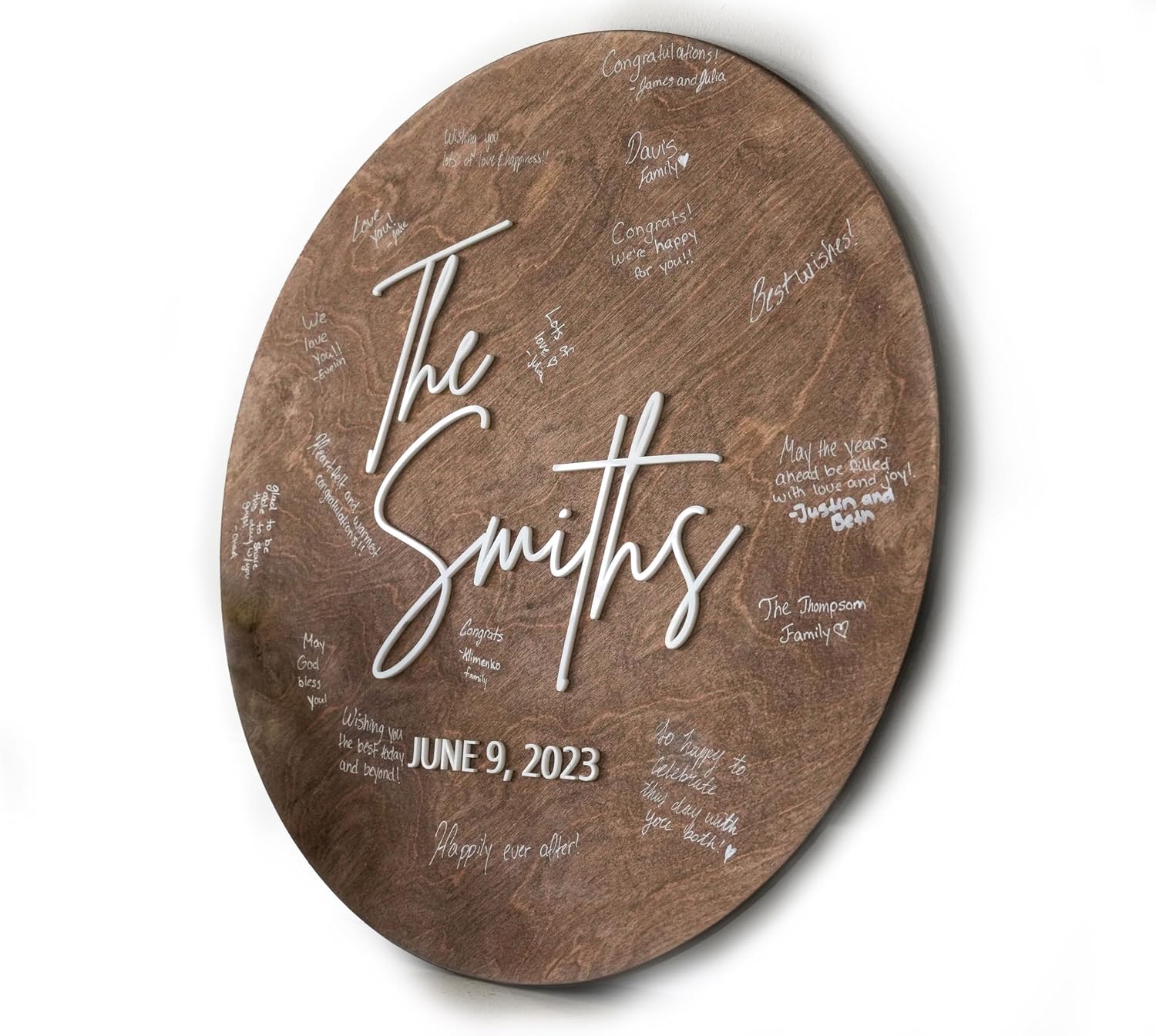Guest Book Alternative - Custom Wedding Guest Book Decor - Layered Wood Wedding Sign