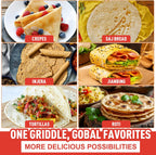 16-Inch Electric Saj Maker, 1600W Flatbread & Tortilla Griddle