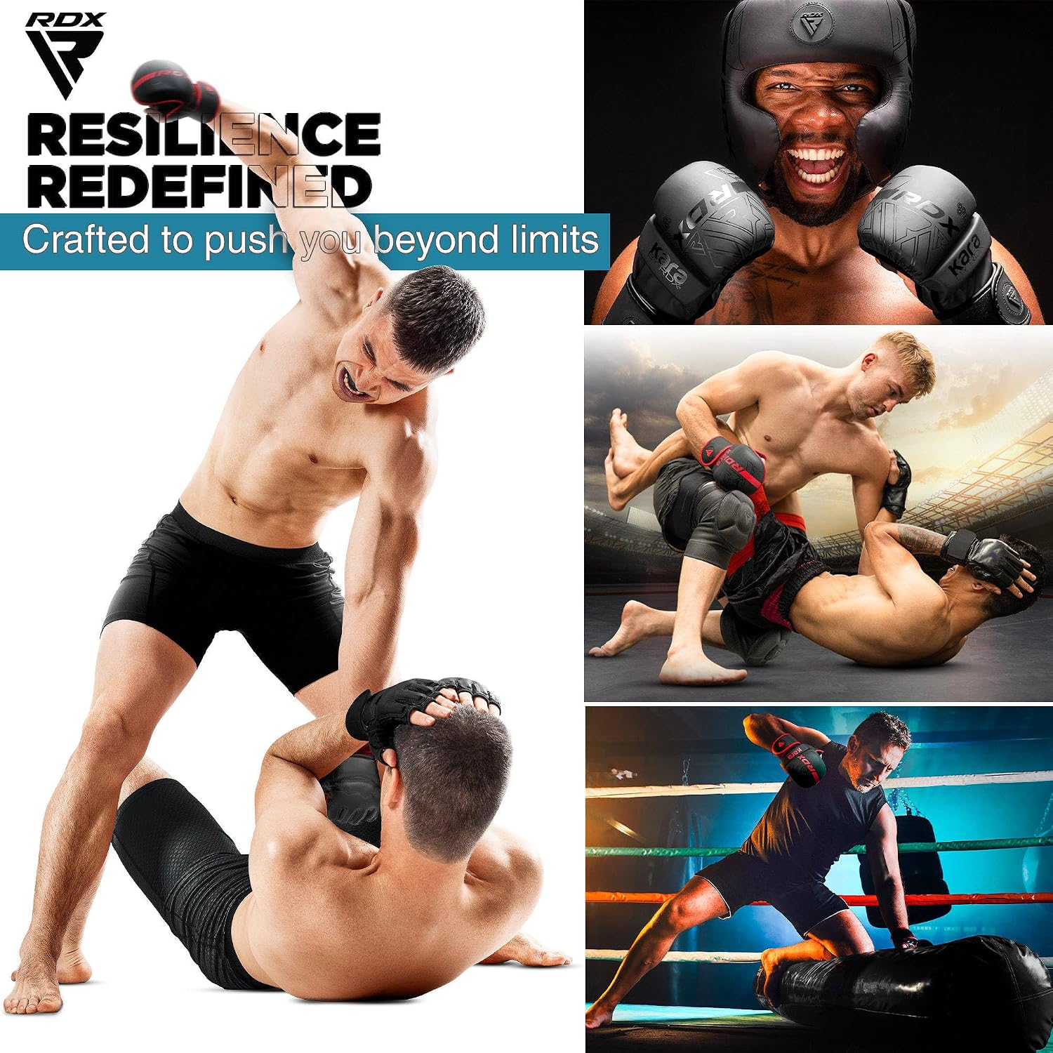 MMA Gloves Sparring Grappling, Hybrid Open Palm Martial Arts Mitts Men Women, Maya Hide Leather Wrist Support, Cage