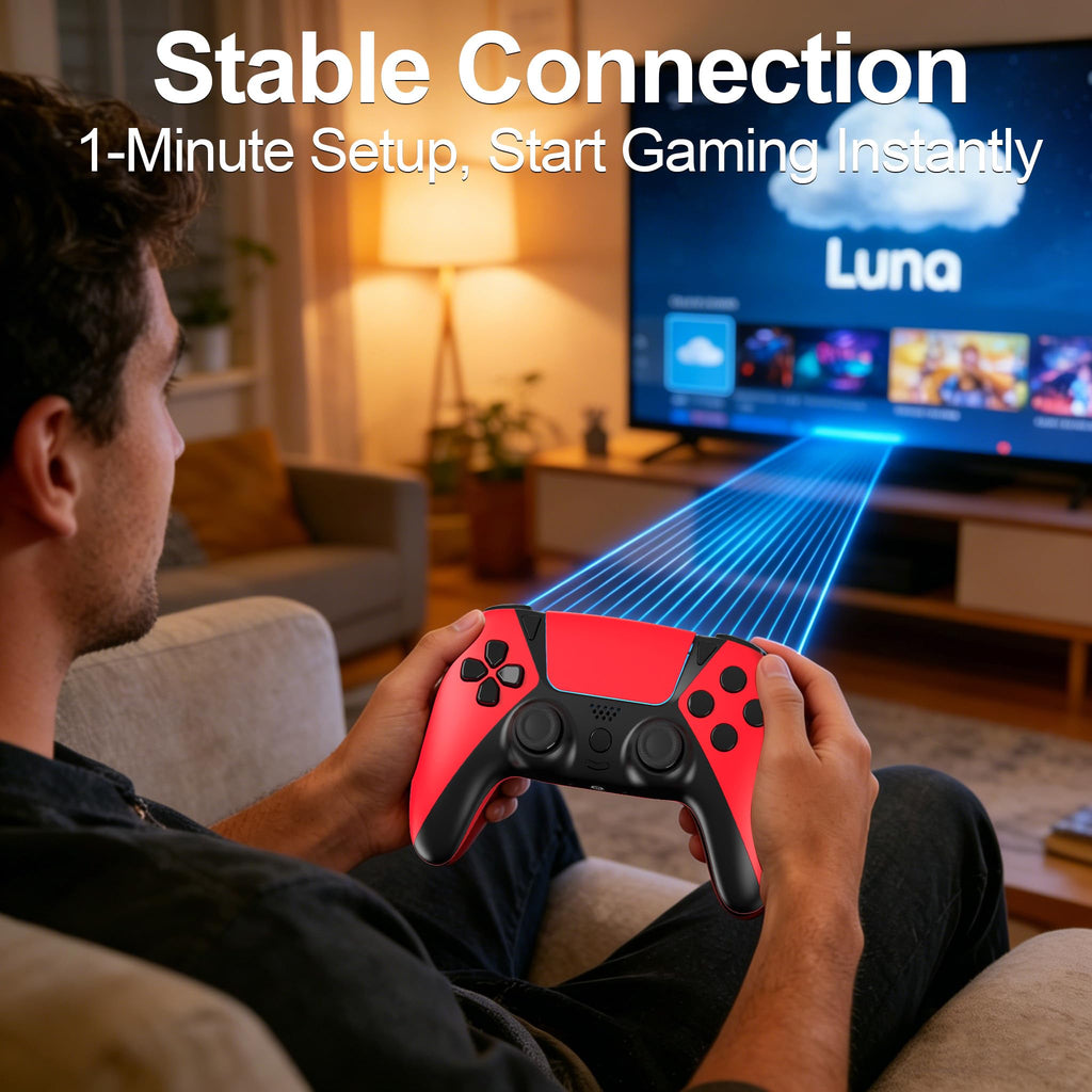 Alternative for Luna Controller for Fire TV Stick, Wireless Turbo Gamepad with ALPS Joysticks No Drift for Cloud