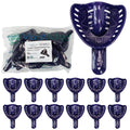 Dental Impression Tray Bag of 12 by Vastmed | Perforated Disposable Teeth Impression Trays | #1 Large Upper - Purple