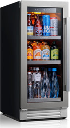 15 Inch Beverage Refrigerator - 100 Cans Beverage Cooler