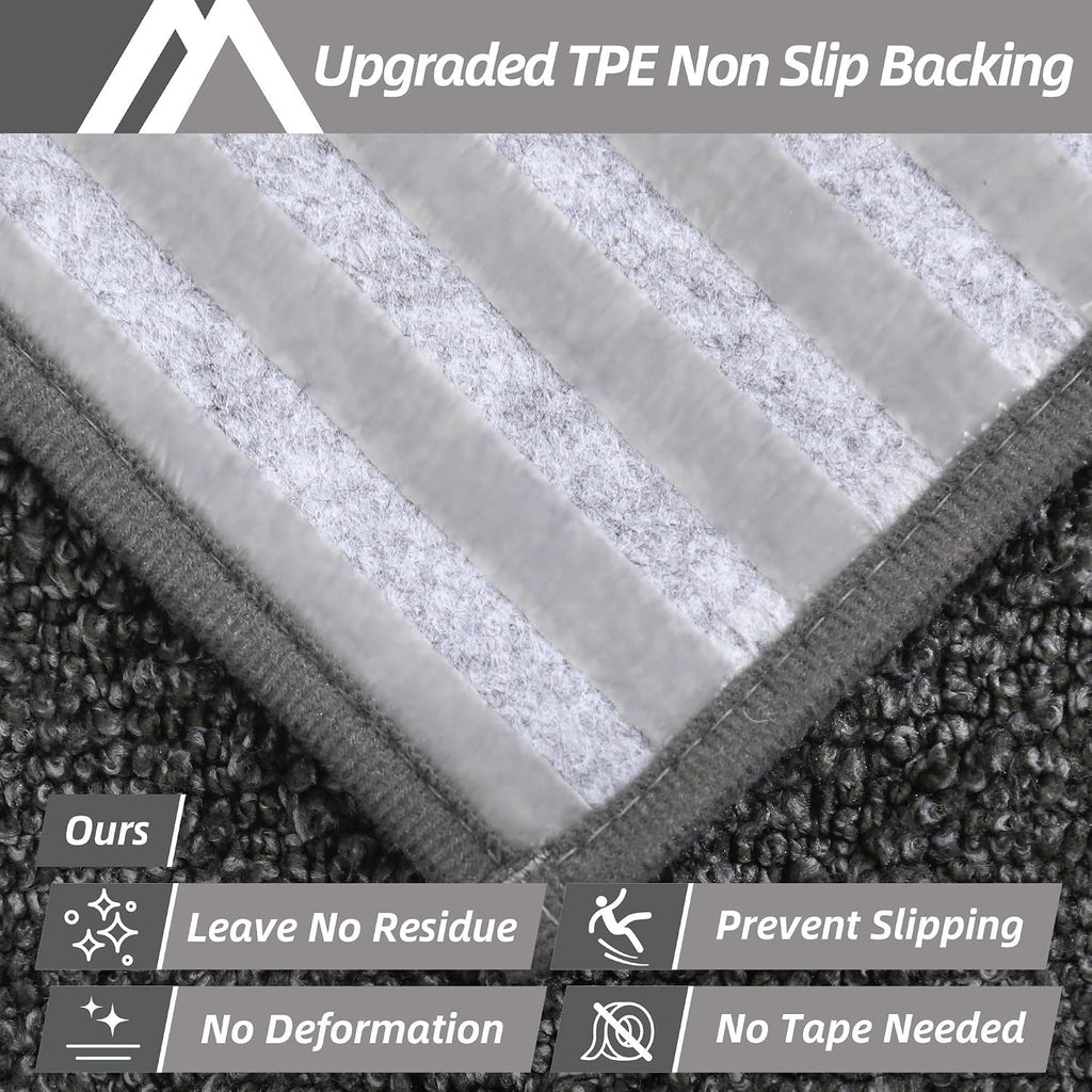 Edging Stair Treads Non-Slip Carpet Mat 28inX9in,4pc,Black
