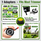 Universal Bump Feed Trimmer Head Replacement Fits Gas and Cordless Trimmers
