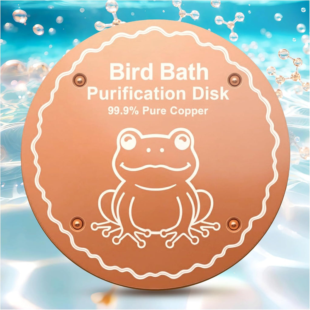 Bird Bath Purification Disk Pure Copper Winter Birdbath Solar Power Heater Deicer Heater Bowl Safe Ground Garden