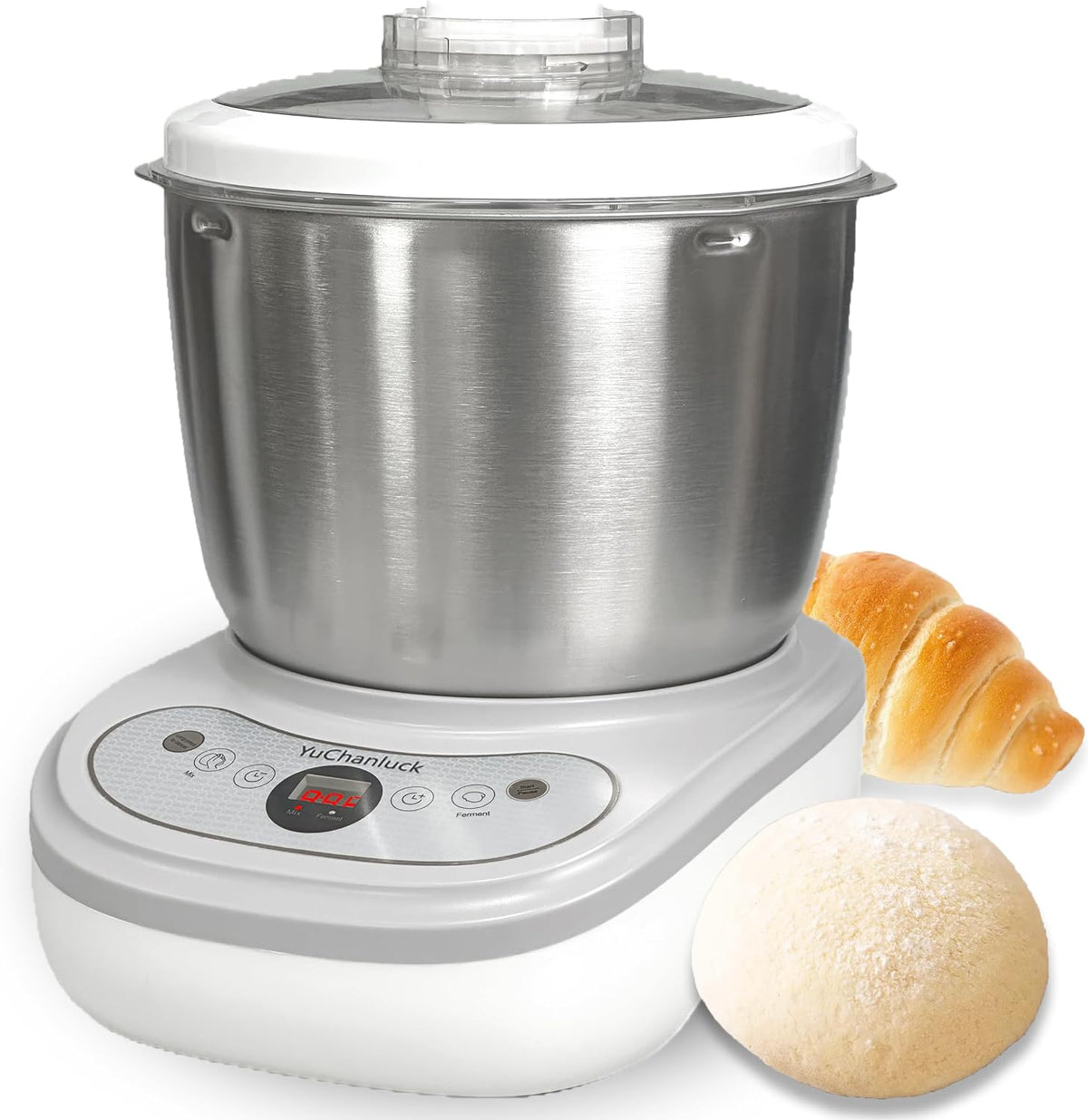 Dough Mixer 7.4QT Large Capacity Electric Dough Maker with Ferment Function for Baking Bread Dough&Pizza Dough