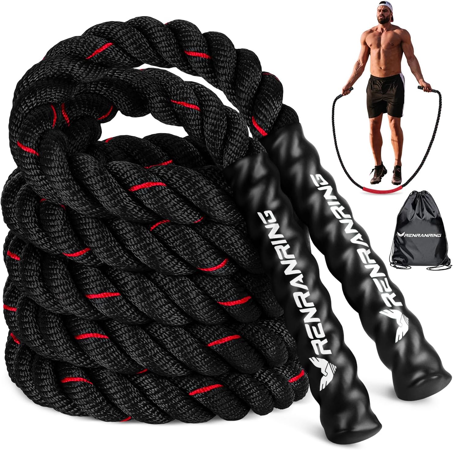 Weighted Jump Rope for Men and Women, 3lb 4lb 5lb Adult Heavy Skipping Rope, Jumprope for Fitness,Workout Equipment