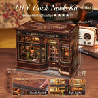 Book Nook Kit, DIY Miniature House Coffee Shop Dollhouse