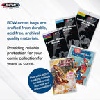 Thick Silver Age Comic Bags - 1000 ct | Archival Quality, Acid-Free Protection for Silver Age Comic Books | 7 1/4 x