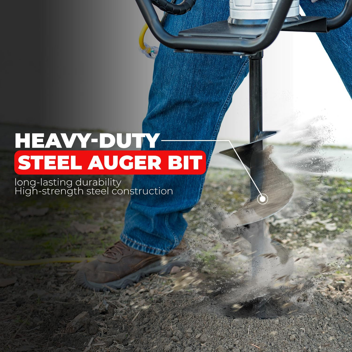 1500W Electric Post Hole Digger Earth Auger with Reverse Function Dig Hole Fence Post Hole Digging, Tree Planting