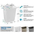 Hardware Single 36 Quart Capacity Gray Plastic Waste Recycle Bin, Replacement Garbage Can Container for ROKRECYCLE3